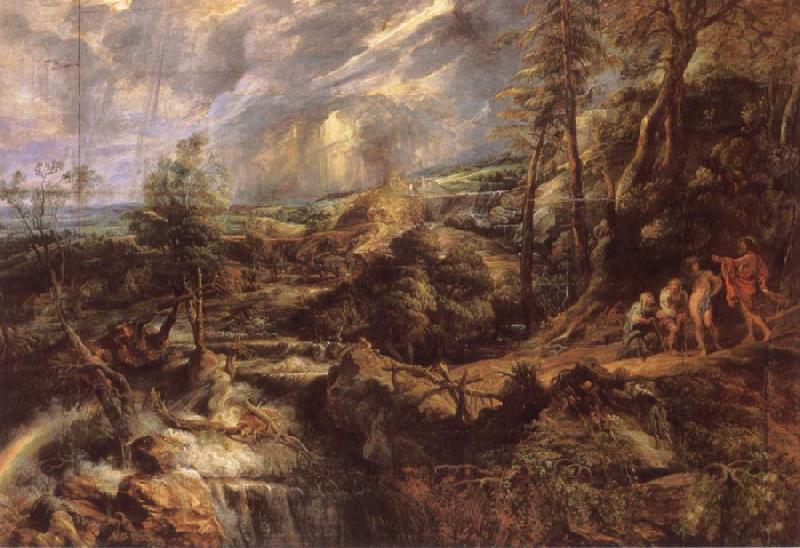 Peter Paul Rubens Stormy lanscape with Philemon and Baucis oil painting image